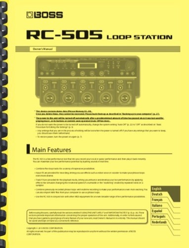 Boss 505 loop - rc-505,